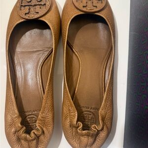 Tory Burch Tan Leather Loafers
